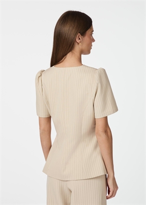 Jules pinstriped bluse Sand Neo Noir 